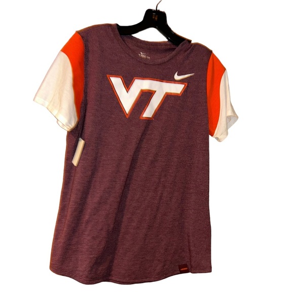 New Women Nike Virginia tech Hokies VT Tshirt Tee shirt top Medium M - Picture 1 of 3